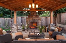 Simple Outdoor Fireplace Design