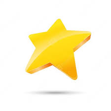 Golden Star Glossy Yellow 3d Trophy