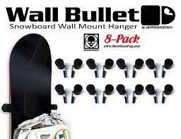 8 Pack Wall Bullet Snowboard Wall Mount