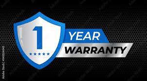 1 Year Warranty Shield Label Icon Badge
