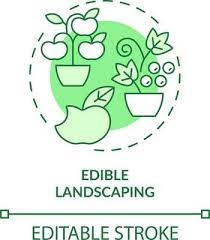 Edible Landscaping Green Concept Icon