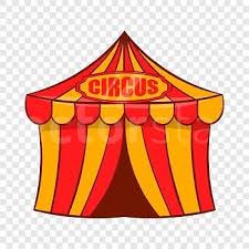 Circus Tent Icon In Cartoon Style