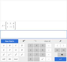 2 5 Matrix Calculator Finite Mathematics