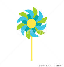 Pinwheel Garden Paper Windmill Toy Icon