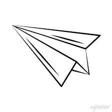 Minimalist Tattoo Boho Paper Plane Line