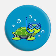 Cute Turtle Snorkeling In The Sea