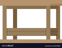 Outdoor Table Icon Flat Isolated