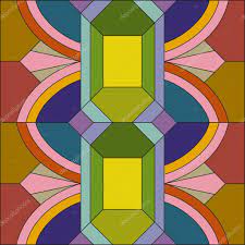 Art Deco Vector Colored Geometric