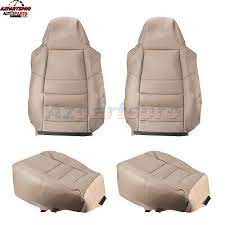 Front Leather Seat Covers Tan Beige For