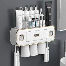 Wall Mounted Toothbrush Holder With