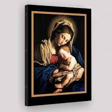 Virgin Mary Holding Catholic Icon