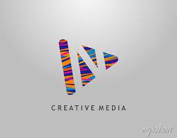 N Letter Logo Colorful Pop Art Strip