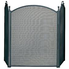 Steel Frame 3 Panel Fireplace Screen