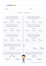 Solve And Graph Equation Inequalities