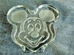 Disney Mickey Mouse Paperweight Glass