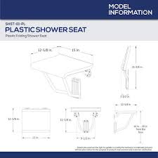 Dreamline Shst 01 Pl Plastic Folding Shower Seat
