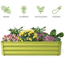 Mr Garden 2 Ft X 3 Ft Fruit Green Planting Bed Raised Garden Bed Metal Garden Beds For Vegetable Flower Bed Kit