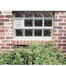 Glass Block Window With Dryer Vent