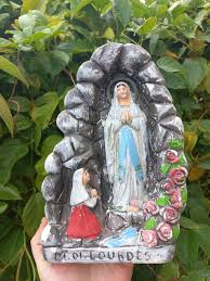Vintage Our Lady Of Lourdes Chalkware