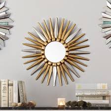 Bronze And Aluminum Wall Accent Mirror