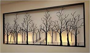 Black Iron Forest Tree Wall Frame At Rs