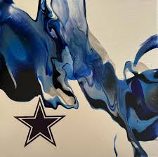 Dallas Cowboys Abstract Painting Art