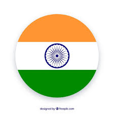 Free Vector Round Flag Of India