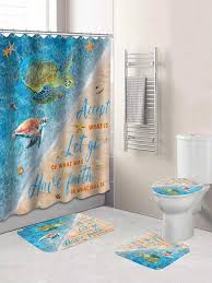 1pc Ocean Beach Themed Shower Curtain