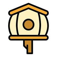 Bird House Vector Art Icons And