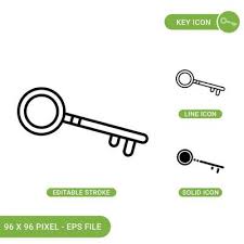 Key Icons Set Vector Ilration With