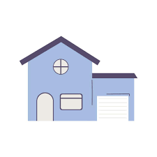 House With Garage Vector Art Icons