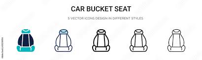 Car Bucket Seat Icon In Filled Thin