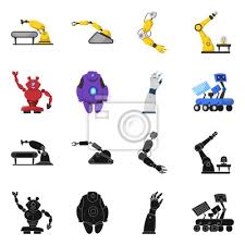 Vector Design Of Robot And Factory Icon