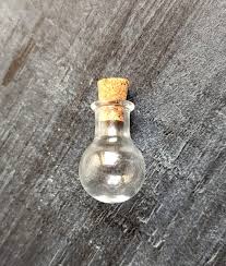 Buy 1 Glass Cork Bottle Clear Round