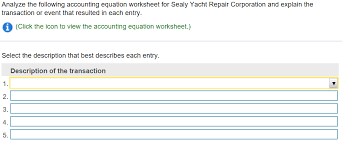 Accounting Equation Worksheet Chegg