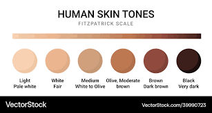 Skin Tone Color Scale Chart Brown