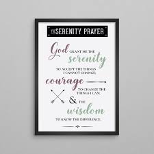 Serenity Prayer Poster Addiction