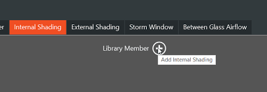 Internal Shading Window Controls