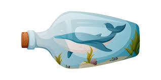 Blue Whale In A Glass Bottle Sea Life