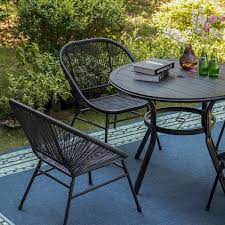 Rattan 5 Piece Metal Outdoor Dining Set