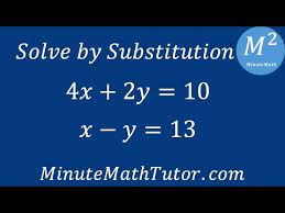 Solve By Substitution 4x 2y 10 And X Y