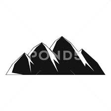 Large Mountain Icon Simple Style