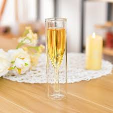 Double Walled Champagne Flute Glass