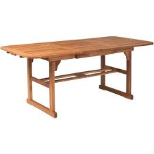 Acacia Wood Patio Dining Table In Brown