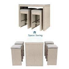Bar Dining Table Set With 4 Stools