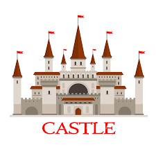 Medieval Castle Or Fortress Icon With