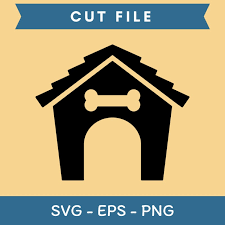 Dog House Silhouette Svg Clipart Cut