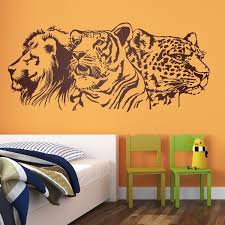 Wall Sticker Lion Tiger And Leopard