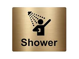 Shower Sign Adhesive Sticker Notice