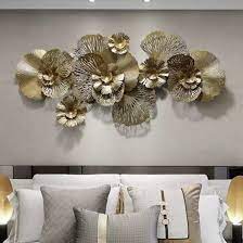 Golden Flower Metal Wall Art Perfect